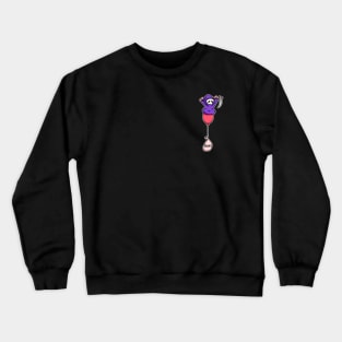 Cute Pocket Grim Reaper with Balloon Kawaii Crewneck Sweatshirt